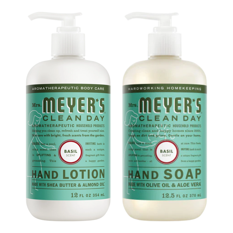 Mrs. Meyer's Basil Hand Care Basics Set