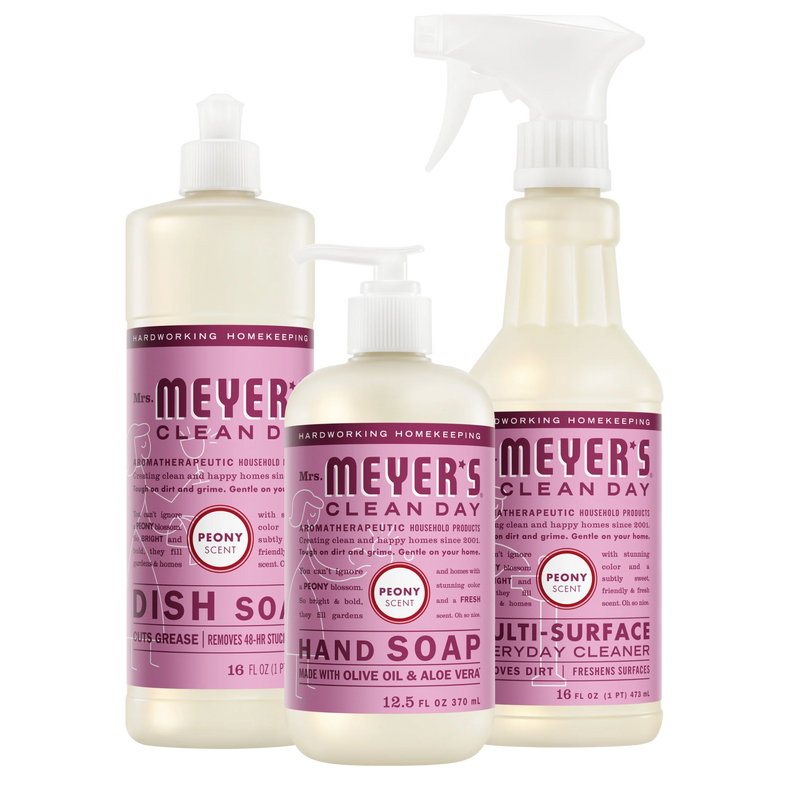 Mrs. Meyer's Peony Kitchen Basics Set