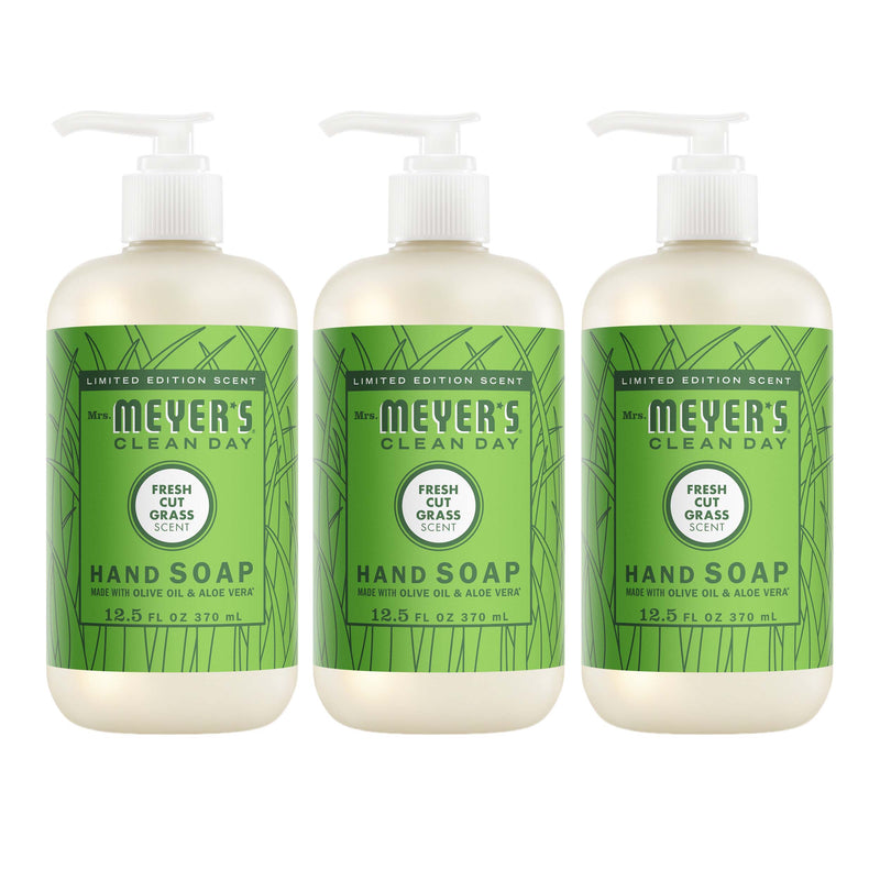 Mrs. Meyer's Fresh Cut Grass Liquid Hand Soap 3-count Bundle 