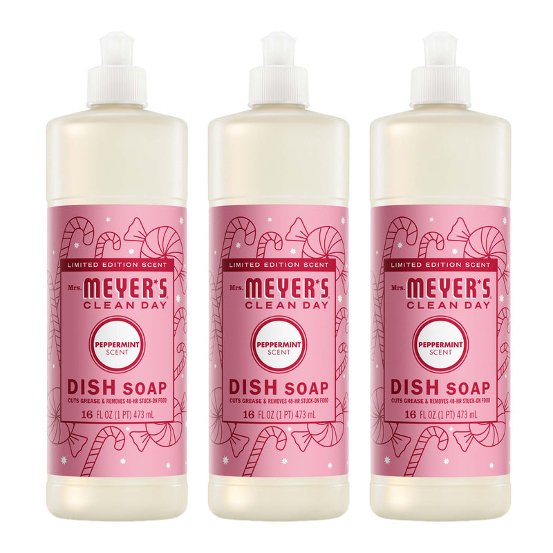 Mrs. Meyer's Peppermint Dish Soap 3-count bundle