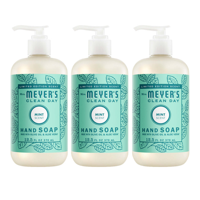 Mrs. Meyer's Mint Liquid Hand Soap 3-count Bundle 